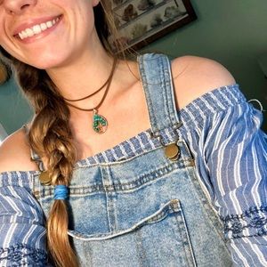 Turquoise Tree of Life Boho Choker